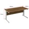 Impulse Plus Rectangular Desk, 1800mm Wide, Silver Cable Managed Legs, Walnut, Installed