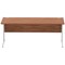 Impulse 1800mm Rectangular Desk, Silver Cable Managed Leg, Walnut