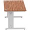 Impulse 1800mm Rectangular Desk, Silver Cable Managed Leg, Walnut