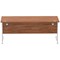 Impulse 1800mm Rectangular Desk, Silver Cable Managed Leg, Walnut