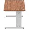 Impulse 1800mm Rectangular Desk, Silver Cable Managed Leg, Walnut
