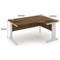 Impulse Plus Corner Desk, Right Hand, 1600mm Wide, Silver Cable Managed Legs, Walnut, Installed