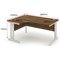 Impulse 1800mm Corner Desk, Left Hand, Silver Cable Managed Leg, Walnut