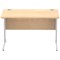 Impulse 1200mm Rectangular Desk, Silver Cable Managed Leg, Maple