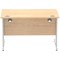 Impulse 1200mm Rectangular Desk, Silver Cable Managed Leg, Maple