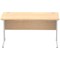 Impulse 1400mm Rectangular Desk, Silver Cable Managed Leg, Maple