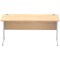 Impulse 1600mm Rectangular Desk, Silver Cable Managed Leg, Maple