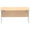 Impulse 1600mm Rectangular Desk, Silver Cable Managed Leg, Maple