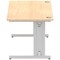 Impulse 1600mm Rectangular Desk, Silver Cable Managed Leg, Maple