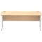 Impulse 1800mm Rectangular Desk, Silver Cable Managed Leg, Maple