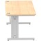Impulse 1800mm Rectangular Desk, Silver Cable Managed Leg, Maple