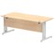 Impulse 1800mm Rectangular Desk, Silver Cable Managed Leg, Maple