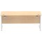 Impulse 1800mm Rectangular Desk, Silver Cable Managed Leg, Maple