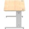 Impulse 1800mm Rectangular Desk, Silver Cable Managed Leg, Maple