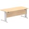 Impulse 1800mm Rectangular Desk, Silver Cable Managed Leg, Maple