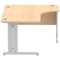 Impulse 1600mm Corner Desk, Left Hand, Silver Cable Managed Leg, Maple