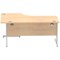 Impulse 1600mm Corner Desk, Left Hand, Silver Cable Managed Leg, Maple