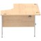 Impulse 1600mm Corner Desk, Left Hand, Silver Cable Managed Leg, Maple