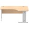 Impulse 1600mm Corner Desk, Left Hand, Silver Cable Managed Leg, Maple