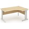 Impulse Plus Corner Desk, Right Hand, 1600mm Wide, Silver Cable Managed Legs, Maple, Installed