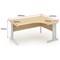 Impulse 1600mm Corner Desk, Right Hand, Silver Cable Managed Leg, Maple