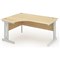 Impulse Plus Corner Desk, Left Hand, 1800mm Wide, Silver Cable Managed Legs, Maple, Installed