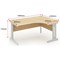 Impulse 1800mm Corner Desk, Right Hand, Silver Cable Managed Leg, Maple