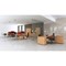 Impulse 1800mm Corner Desk with 800mm Desk High Pedestal, Right Hand, Silver Cantilever Leg, Beech