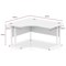 Impulse 1400mm Corner Desk with 600mm Desk High Pedestal, Left Hand, Panel End Leg, White