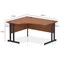 Impulse 1400mm Corner Desk with 600mm Desk High Pedestal, Left Hand, Panel End Leg, Walnut
