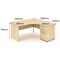 Impulse 1800mm Corner Desk with 600mm Desk High Pedestal, Right Hand, Panel End Leg, Maple Impulse 1800mm Corner Desk with 600mm Desk High Pedestal, Right Hand, Panel End Leg, Maple