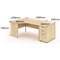 Impulse Panel End Corner Desk with 800mm Pedestal, Left Hand, 1600mm Wide, Maple, Installed