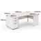 Impulse Panel End Corner Desk with 800mm Pedestal, Right Hand, 1800mm Wide, White, Installed