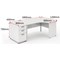 Impulse 1800mm Corner Desk with 800mm Desk High Pedestal, Right Hand, Panel End Leg, White