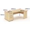 Impulse Panel End Corner Desk with 800mm Pedestal, Right Hand, 1800mm Wide, Maple, Installed