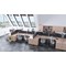 Impulse 1800mm Corner Desk with 600mm Desk High Pedestal, Right Hand, Silver Cable Managed Leg, Maple