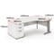 Impulse 1600mm Corner Desk with 800mm Desk High Pedestal, Right Hand, Silver Cable Managed Leg, White