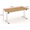 Impulse Rectangular Folding Table, 1200mm Wide, Beech