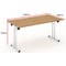 Impulse Rectangular Folding Table, 1600mm Wide, Beech