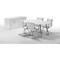 Impulse High Gloss Desk High Cupboard, 1 Shelf, 720mm High, White
