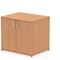 Impulse Desk High Cupboard, 1 Shelf, 730mm High, Oak