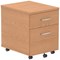 Impulse 2 Drawer Mobile Pedestal, Oak