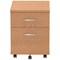 Impulse 2 Drawer Mobile Pedestal, Oak