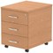 Impulse 3 Drawer Mobile Pedestal, Oak