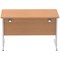 Impulse 1200mm Rectangular Desk, Silver Cantilever Leg, Oak