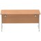 Impulse 1600mm Rectangular Desk, Silver Cantilever Leg, Oak