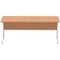 Impulse 1800mm Rectangular Desk, Silver Cantilever Leg, Oak