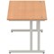 Impulse 1800mm Rectangular Desk, Silver Cantilever Leg, Oak