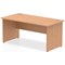Impulse 1400mm Rectangular Desk, Panel End Leg, Oak Impulse 1400mm Rectangular Desk, Panel End Leg, Oak