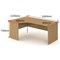 Impulse 1600mm Corner Desk, Left Hand, Panel End Leg, Oak Impulse 1600mm Corner Desk, Left Hand, Panel End Leg, Oak
